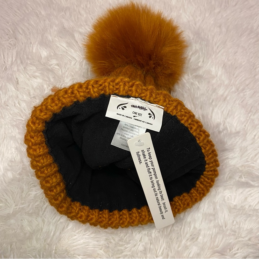 Free People Summit Cable Pom Beanie | One Size - Picture 5 of 6